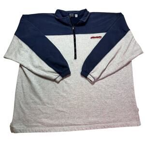 VCC Vantage Sweatshirt Mens XL Gray Blue Philadelphia 1/2 Zip Pullover USA Made